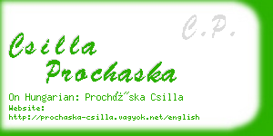 csilla prochaska business card